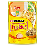 Ração Úmida Friskies Sachê para Gatos Adultos Sabor Peru ao Molho - 85g