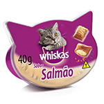 Petisco Whiskas Temptations para Gatos Adultos e Filhotes Sabor Salmão - 40g
